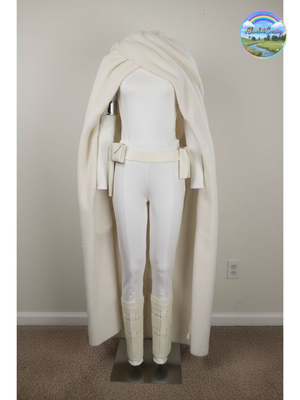 Queen Princess Cosplay Costume Cloak Set Halloween Outfit 7-Piece